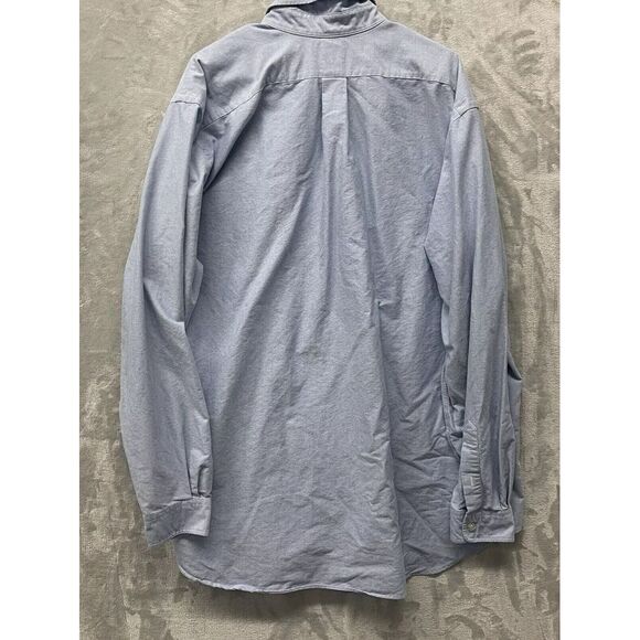 Ralph Lauren Shirt Mens 2XLT Tall Blue‎ Classic Fit Flesh Pony Chambray Preppy - Picture 6 of 8